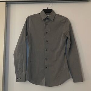 Express Gray Extra Slim Dress Shirt
